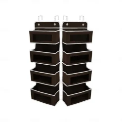 Four Grid Non-woven FabricPVC Wardrobe Hanging Storage Hanging Bag Door Storage Hanging Wall Mobile Phone Storage Bag Hanging Crib Underwear Hanging Storage Bag