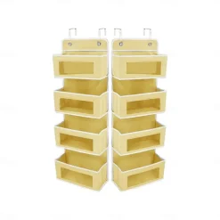 Four Grid Non-woven FabricPVC Wardrobe Hanging Storage Hanging Bag Door Storage Hanging Wall Mobile Phone Storage Bag Hanging Crib Underwear Hanging Storage Bag