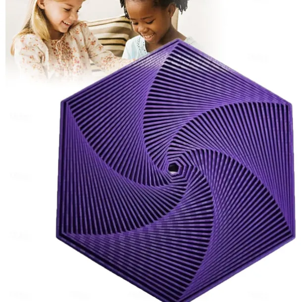 Fractal Fidget Hexagon, 3D Printed Hexagonal Toys, 3D Printed Fidget, Infinity Cube Fidget Toy, Geometric Fidget Toy, Hexagon Spiral Fidget Toy, Stress and Anxiety Fidget Toy