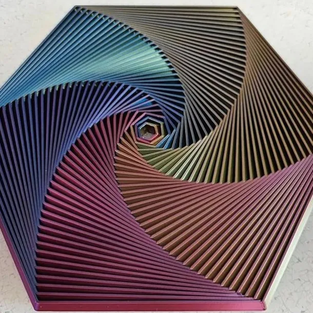 Fractal Fidget Hexagon, 3D Printed Hexagonal Toys, 3D Printed Fidget, Infinity Cube Fidget Toy, Geometric Fidget Toy, Hexagon Spiral Fidget Toy, Stress and Anxiety Fidget Toy
