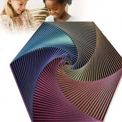 Fractal Fidget Hexagon, 3D Printed Hexagonal Toys, 3D Printed Fidget, Infinity Cube Fidget Toy, Geometric Fidget Toy, Hexagon Spiral Fidget Toy, Stress and Anxiety Fidget Toy