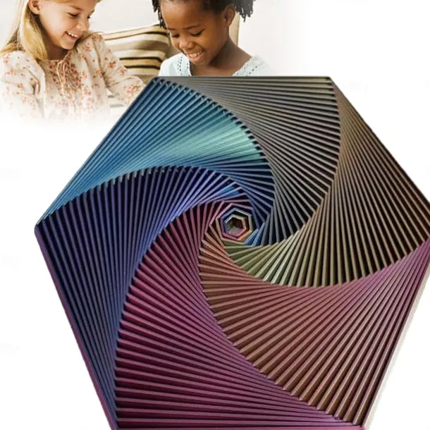 Fractal Fidget Hexagon, 3D Printed Hexagonal Toys, 3D Printed Fidget, Infinity Cube Fidget Toy, Geometric Fidget Toy, Hexagon Spiral Fidget Toy, Stress and Anxiety Fidget Toy