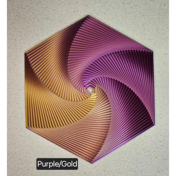 Fractal Fidget Hexagon, 3D Printed Hexagonal Toys, 3D Printed Fidget, Infinity Cube Fidget Toy, Geometric Fidget Toy, Hexagon Spiral Fidget Toy, Stress and Anxiety Fidget Toy