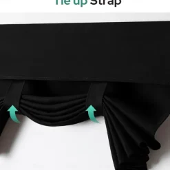 French Door Curtain No Punch Tape Top Blackout Door Curtain Pencil Pleat Light Filtering Functional Curtains for Office and Home 26X68inch(66X173CM)