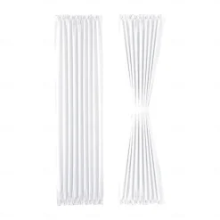 French Door Curtains Rod Pocket Thermal Blackout Curtain for Doors with Glass Window, Kitchen and Patio Doors Privacy, Different Sizes, 1 Curtain Panel with Tieback,Pure White Black Beige Sage Green