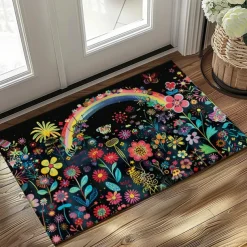 Fresh Flowers Doormat Floor Mats Washable Rugs Kitchen Mat Non-Slip Oil Proof Rug Indoor Outdoor Mat Bedroom Decor Bathroom Mat Entrance Rug