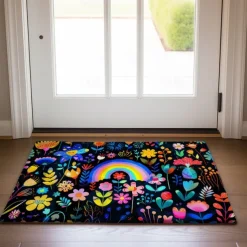 Fresh Flowers Doormat Floor Mats Washable Rugs Kitchen Mat Non-Slip Oil Proof Rug Indoor Outdoor Mat Bedroom Decor Bathroom Mat Entrance Rug