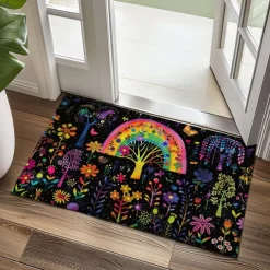 Fresh Flowers Doormat Floor Mats Washable Rugs Kitchen Mat Non-Slip Oil Proof Rug Indoor Outdoor Mat Bedroom Decor Bathroom Mat Entrance Rug