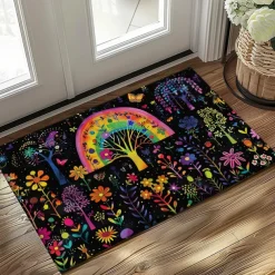 Fresh Flowers Doormat Floor Mats Washable Rugs Kitchen Mat Non-Slip Oil Proof Rug Indoor Outdoor Mat Bedroom Decor Bathroom Mat Entrance Rug