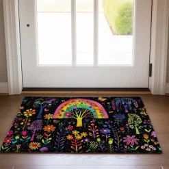 Fresh Flowers Doormat Floor Mats Washable Rugs Kitchen Mat Non-Slip Oil Proof Rug Indoor Outdoor Mat Bedroom Decor Bathroom Mat Entrance Rug