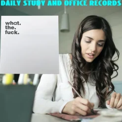 Fresh Outta Fucks Pad - Funny Novelty Memo Sticky Notes - Snarky Office Supplies for Work Office Desk Accessory Gifts for Co-Workers Friends White Elephant Fun Gifts