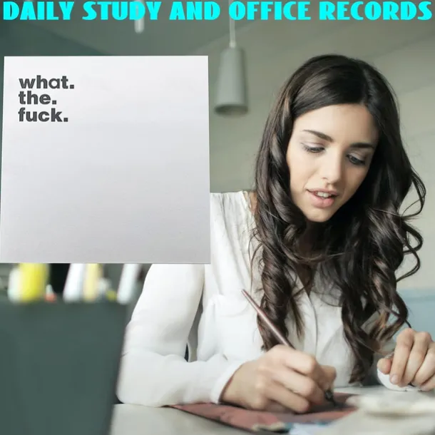 Fresh Outta Fucks Pad - Funny Novelty Memo Sticky Notes - Snarky Office Supplies for Work Office Desk Accessory Gifts for Co-Workers Friends White Elephant Fun Gifts