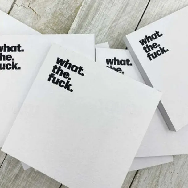 Fresh Outta Fucks Pad - Funny Novelty Memo Sticky Notes - Snarky Office Supplies for Work Office Desk Accessory Gifts for Co-Workers Friends White Elephant Fun Gifts