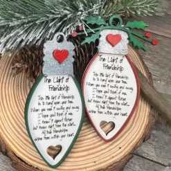 Friend Christmas Ornaments Friends Christmas Keepsakes Gift for Women Friends Christmas Friendship Ornaments for Holiday Unique Design