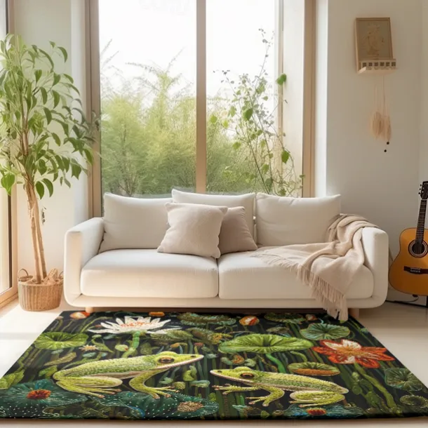 Frogs Pound Area Rug Kitchen Mat Non-Slip Oil Proof Floor Mat Livingroom Rug Indoor Outdoor Mat Bedroom Decor Bathroom Mat Entrance Rug Door Mat