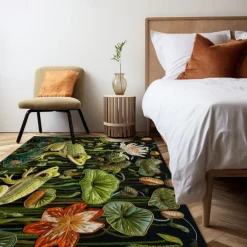 Frogs Pound Area Rug Kitchen Mat Non-Slip Oil Proof Floor Mat Livingroom Rug Indoor Outdoor Mat Bedroom Decor Bathroom Mat Entrance Rug Door Mat