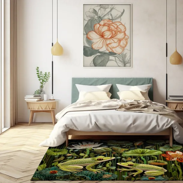 Frogs Pound Area Rug Kitchen Mat Non-Slip Oil Proof Floor Mat Livingroom Rug Indoor Outdoor Mat Bedroom Decor Bathroom Mat Entrance Rug Door Mat