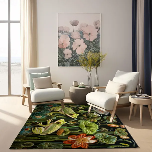 Frogs Pound Area Rug Kitchen Mat Non-Slip Oil Proof Floor Mat Livingroom Rug Indoor Outdoor Mat Bedroom Decor Bathroom Mat Entrance Rug Door Mat