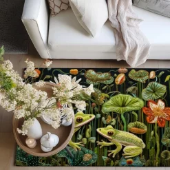 Frogs Pound Area Rug Kitchen Mat Non-Slip Oil Proof Floor Mat Livingroom Rug Indoor Outdoor Mat Bedroom Decor Bathroom Mat Entrance Rug Door Mat