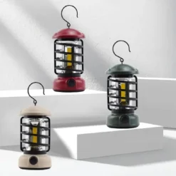 Frogued Camping Light Portable Retro Lamp Light Rotary Switch USB Recharge Camping Tent Travel Light Vintage Outdoor Lighting