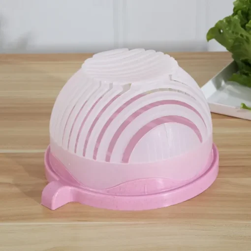 Fruit & Vegetable Cutter Easy Salad and Fruit Cutter Bowl - Eco-Friendly, Dishwasher Safe, Perfect Kitchen Helper for Quick Meal Prep