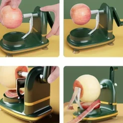Fruit Automatic Rotating Peeler, Stainless Steel Blades Apple Cutter With Apple Slicer, Kitchen Gadget