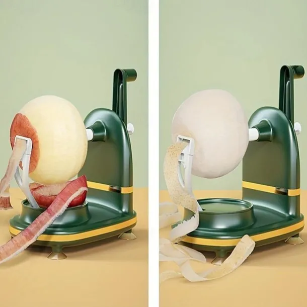 Fruit Automatic Rotating Peeler, Stainless Steel Blades Apple Cutter With Apple Slicer, Kitchen Gadget