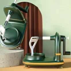 Fruit Automatic Rotating Peeler, Stainless Steel Blades Apple Cutter With Apple Slicer, Kitchen Gadget