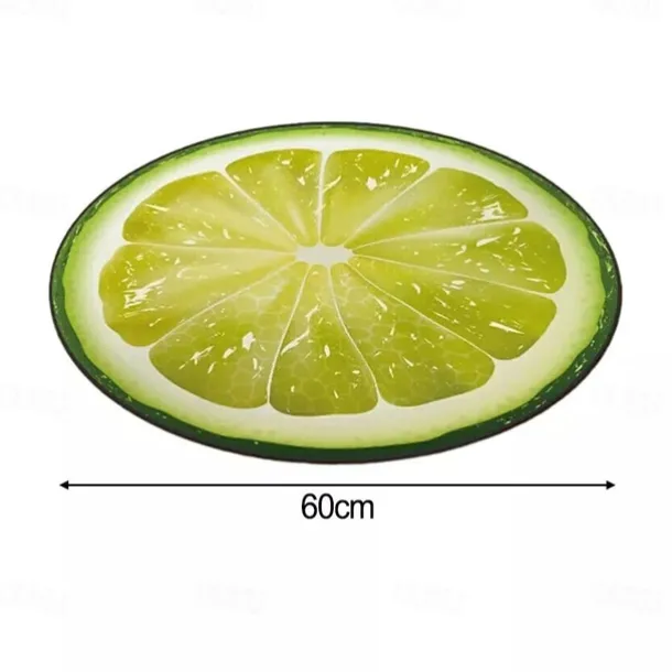 Fruit Rug Floor Mat Non-Slip Round Area Rugs Kitchen Floor Mat Soft Carpet for Bedroom Livingroom Bedside