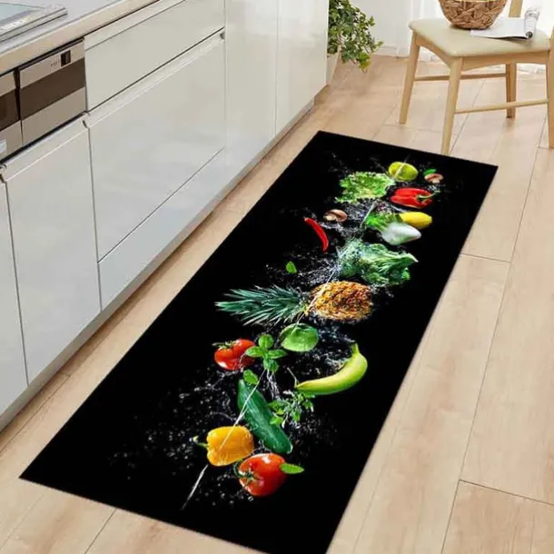 Fruits Kitchen Mat Non-Slip Oil Proof Floor Mat Rug Indoor Outdoor Mat Bedroom Decor Bathroom Mat Entrance Rug Door Mat