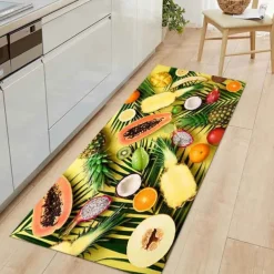 Fruits Kitchen Mat Non-Slip Oil Proof Floor Mat Rug Indoor Outdoor Mat Bedroom Decor Bathroom Mat Entrance Rug Door Mat