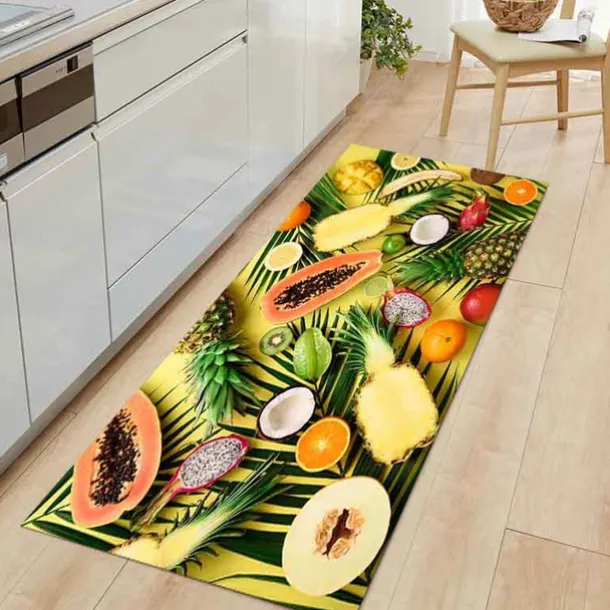 Fruits Kitchen Mat Non-Slip Oil Proof Floor Mat Rug Indoor Outdoor Mat Bedroom Decor Bathroom Mat Entrance Rug Door Mat