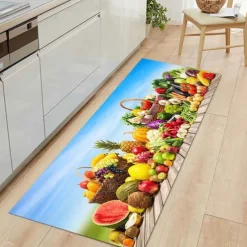 Fruits Kitchen Mat Non-Slip Oil Proof Floor Mat Rug Indoor Outdoor Mat Bedroom Decor Bathroom Mat Entrance Rug Door Mat