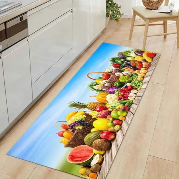 Fruits Kitchen Mat Non-Slip Oil Proof Floor Mat Rug Indoor Outdoor Mat Bedroom Decor Bathroom Mat Entrance Rug Door Mat