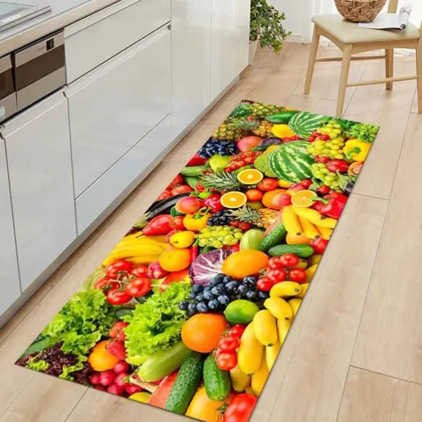 Fruits Kitchen Mat Non-Slip Oil Proof Floor Mat Rug Indoor Outdoor Mat Bedroom Decor Bathroom Mat Entrance Rug Door Mat