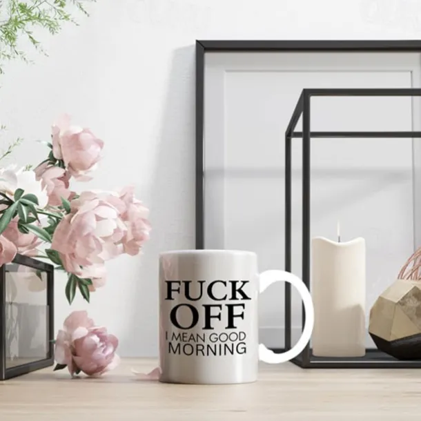 Fuck Off ! I Mean Good Morning Funny Coffee Mugs Adult Humor 11 Oz Coffee Mug Ceramic Novelty Coffee Cup, Funny Gifts Great Gag Gift Idea For Coworker