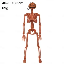 Full Body Skeleton with Movable Posable Joints, Realistic Plastic Bones Halloween Prop for Outdoor Haunted House Decorations