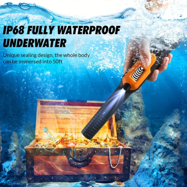 Full Waterproof Pinpointer Metal Detector with LCD Display,High Sensitive Underwater Pin Pointer,3 Modes Portable Pinpointe