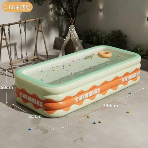 Full-Sized Inflatable Swimming Pools, Portable Inflatable Pool, Blow-Up Swimming Pool, Foldable Inflating Pools, Perfect Use Water Activities for Indoor and Outdoor Summer Season