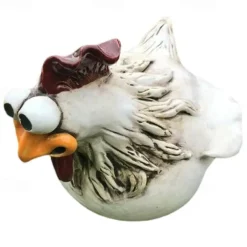 Fun Garden Art Resin Craft Chicken Statue Hen Sculpture Ornament for Home Garden Yard Outdoor Decor Accessories Fence Decoration