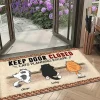 Funny Animal Cats Doormat Kitchen Mat Floor Mat Non-Slip Area Rug Oil Proof Rug Indoor Outdoor Mat Bedroom Decor Bathroom Mat Entrance Rug