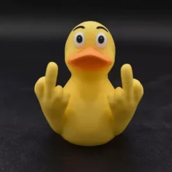 Funny Middle Finger Duck Home Statue, Resin Mini Duck Garden Decoration, Rustic Country Kitchen Decor, Farm Animal Table Ornament as Housewarming Handmade Artware Gift
