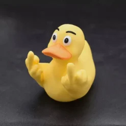 Funny Middle Finger Duck Home Statue, Resin Mini Duck Garden Decoration, Rustic Country Kitchen Decor, Farm Animal Table Ornament as Housewarming Handmade Artware Gift