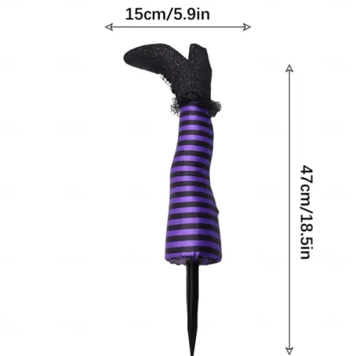Funny Witch Leg Stake - Witch Leg Halloween Yard Decoration - Halloween Witch Prop Holiday Ornament For Outdoor Indoor Yard Patio Lawn
