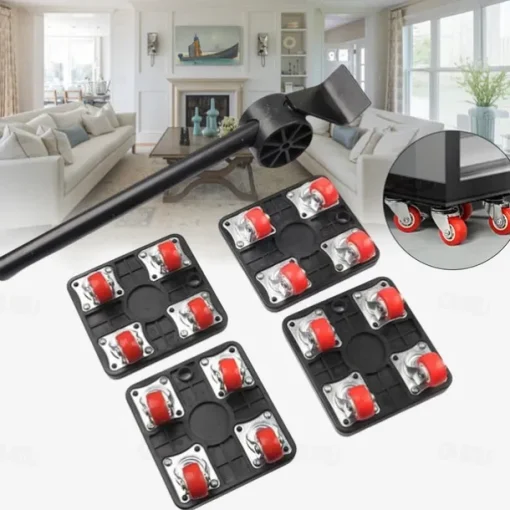 Furniture Mover with Wheels & Lifter Set 360 Swivel Casters 880lbs Capacity Furniture Dolly for Moving Heavy Furniture Refrigerator Sofa Cabinet