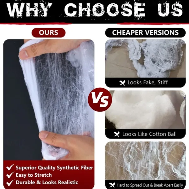 300g Halloween Decorations Artificial Spider Web Stretchy Cobweb Scary Party Halloween Decoration for Bar Haunted House Scene Props