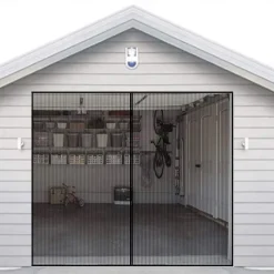 Garage Magnetic Screen Door Garage Door Screen Magnetic Closure Fiberglass Garage Screen Doors for Car Garage Pull Down for Patio, Porch, Window to Keep Bugs Out