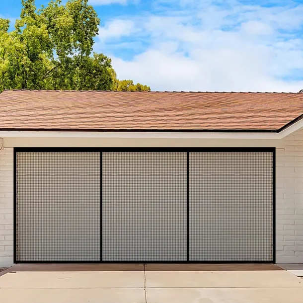 Garage Magnetic Screen Door Garage Door Screen Magnetic Closure Fiberglass Garage Screen Doors for Car Garage Pull Down for Patio, Porch, Window to Keep Bugs Out
