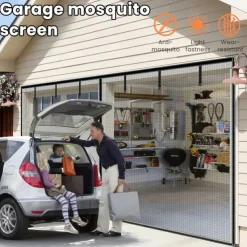 Garage Screen Door Magnetic Garage Door Screen Magnetic Closure Fiberglass Garage Screen Doors for Car Garage Pull Down for Patio, Porch, Window to Keep Bugs Out