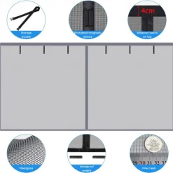 Garage Screen Door Magnetic Garage Door Screen Magnetic Closure Fiberglass Garage Screen Doors for Car Garage Pull Down for Patio, Porch, Window to Keep Bugs Out